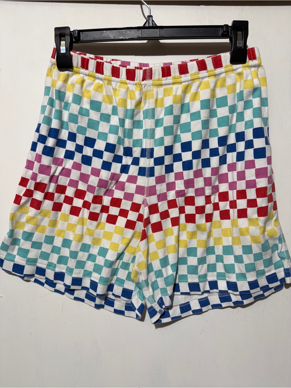 Hanna Andersson Multicolor Mosaic Checkerboard Knit Women’s Shorts